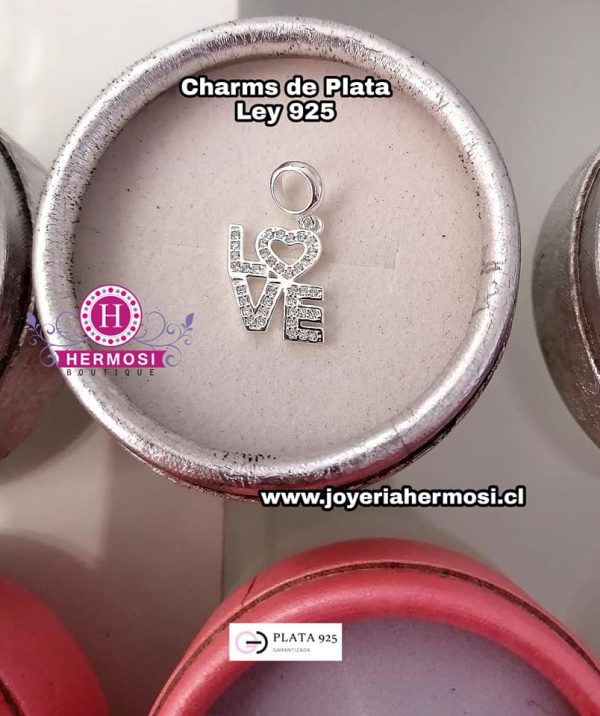 Charm Love con Microcircones -  Plata Ley 925 - Imagen 2