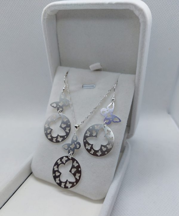 Conjunto Mariposas - Plata Ley 925