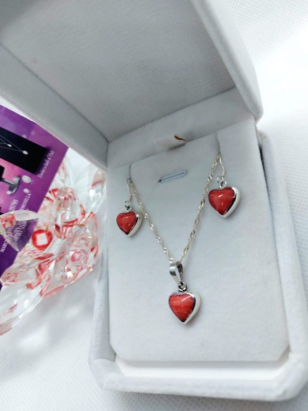 Conjunto Amor & Amor Corazones – Plata Ley 925 - Imagen 3