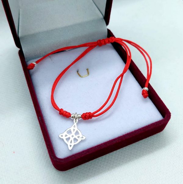 Pulsera Roja Nudo de Bruja  - Plata Ley 925 - joyeria hermosi - Imagen 4